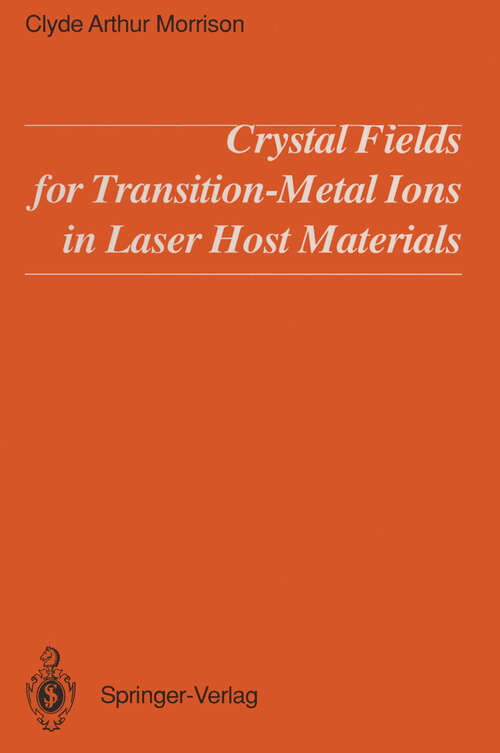 Book cover of Crystal Fields for Transition-Metal Ions in Laser Host Materials (1992)