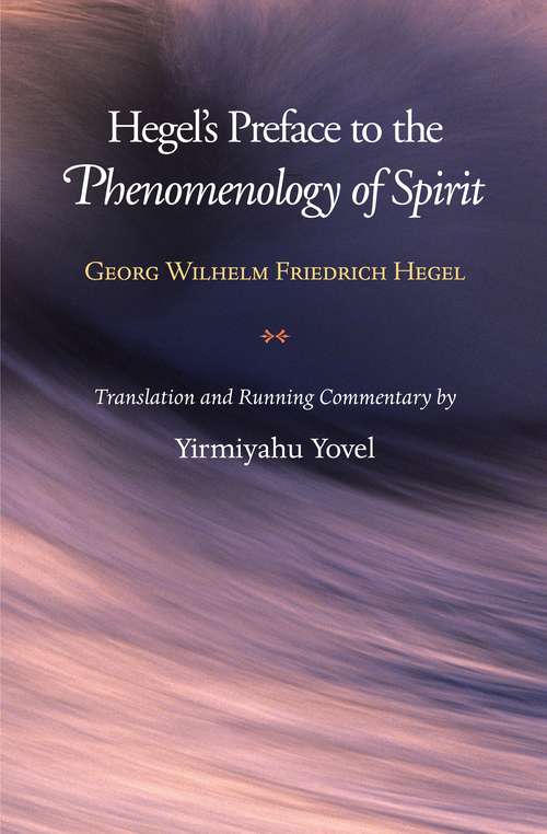 Book cover of Hegel's Preface to the Phenomenology of Spirit