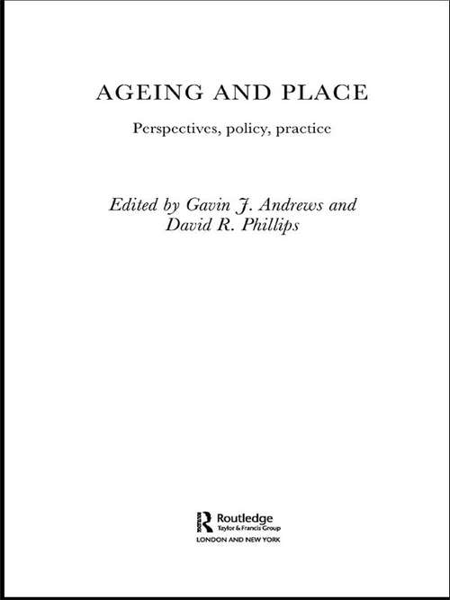Book cover of Ageing and Place (Routledge Studies in Human Geography)