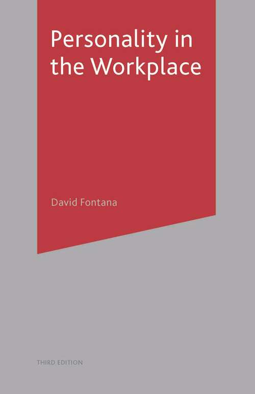 Book cover of Personality in the Workplace (1st ed. 2000)