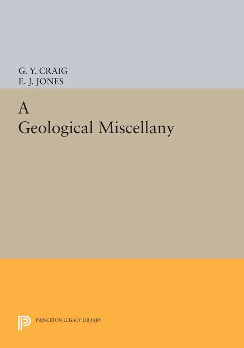 Book cover of A Geological Miscellany (PDF)