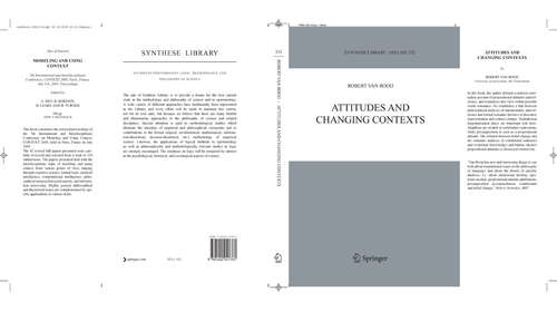 Book cover of Attitudes and Changing Contexts (2006) (Synthese Library #332)