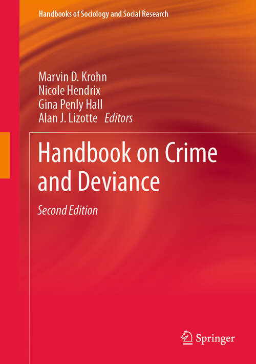 Book cover of Handbook on Crime and Deviance (2nd ed. 2019) (Handbooks of Sociology and Social Research)