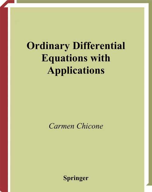 Book cover of Ordinary Differential Equations with Applications (1999) (Texts in Applied Mathematics #34)
