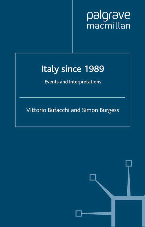 Book cover of Italy since 1989: Events and Interpretations (1997)