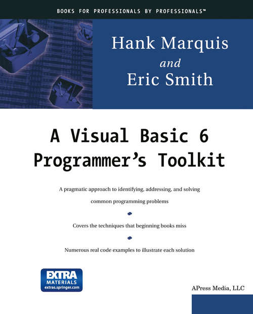 Book cover of A Visual Basic 6 Programmer’s Toolkit (1st ed.)