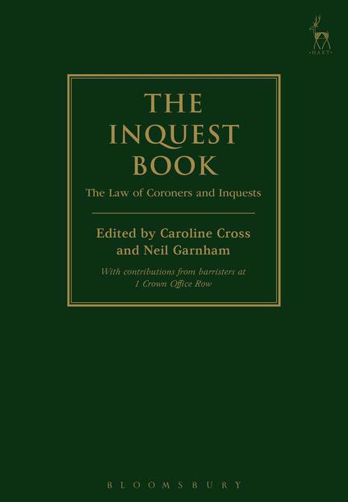 Book cover of The Inquest Book: The Law of Coroners and Inquests