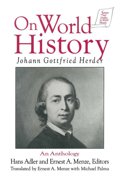 Book cover of Johann Gottfried Herder on World History: An Anthology (Sources And Studies In World History Ser.)