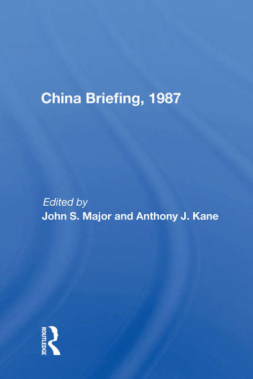 Book cover of China Briefing, 1987