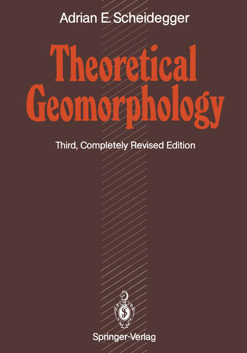 Book cover of Theoretical Geomorphology (3rd ed. 1991)