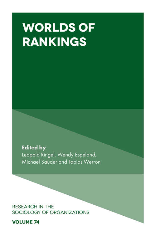 Book cover of Worlds of Rankings (Research in the Sociology of Organizations #74)
