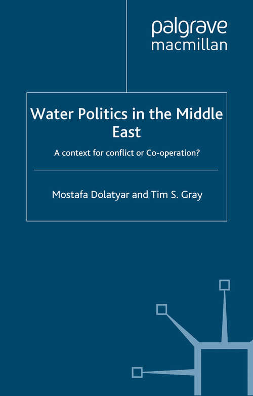 Book cover of Water Politics in the Middle East: A Context for Conflict or Cooperation? (2000)
