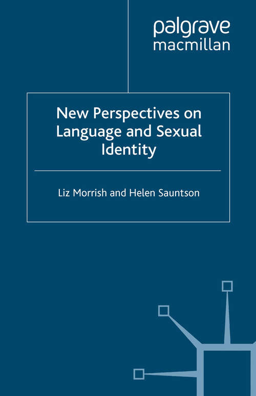 Book cover of New Perspectives on Language and Sexual Identity (2007)