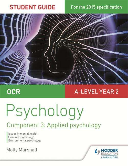 Book cover of OCR Psychology Student Guide 3: Component 3 Applied psychology (PDF)