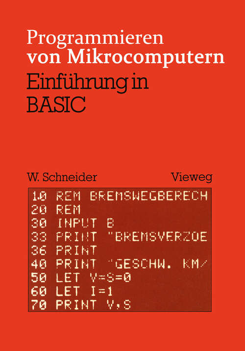 Book cover of Einführung in BASIC (2. Aufl. 1980) (Programmieren von Mikrocomputern #1)
