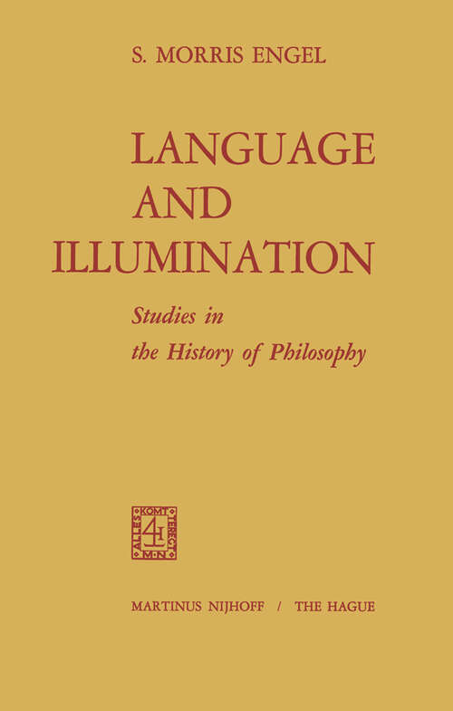 Book cover of Language and Illumination: Studies in the History of Philosophy (1969)