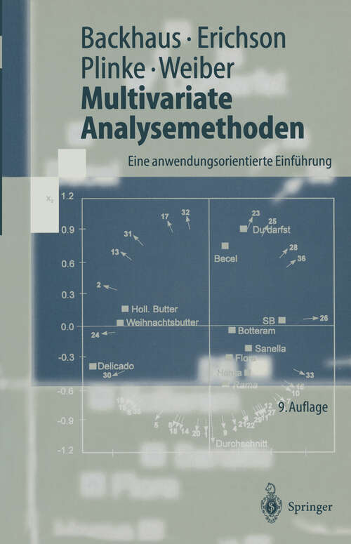 Book cover of Multivariate Analysemethoden: Eine anwendungsorientierte Einführung (9. Aufl. 2000) (Springer-Lehrbuch)