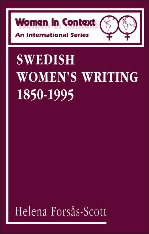 Book cover of Swedish Women's Writing 1850-1995 (Women in Context: Women's Writing)