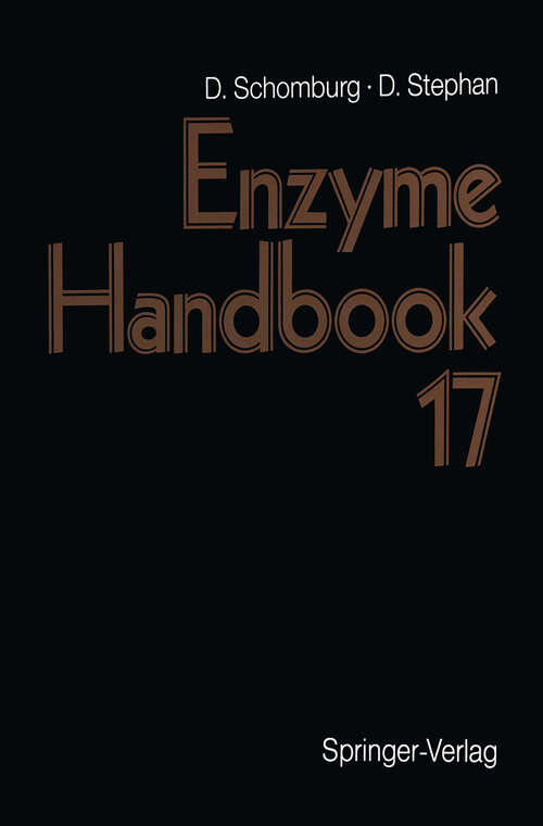 Book cover of Enzyme Handbook 17: Volume 17: First Supplement Part 3 (1998)