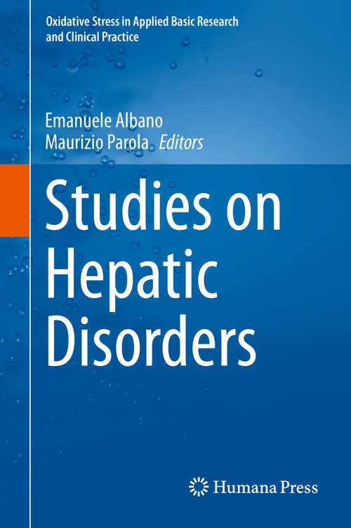 Book cover of Studies on Hepatic Disorders (2015) (Oxidative Stress in Applied Basic Research and Clinical Practice)