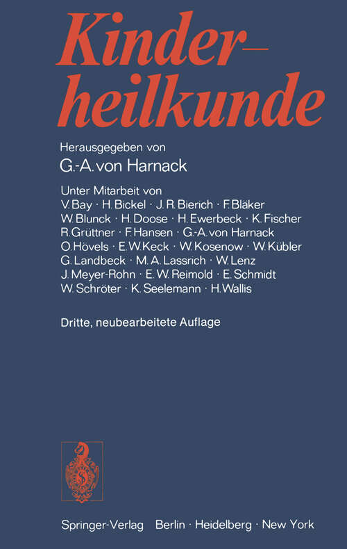 Book cover of Kinderheilkunde (3. Aufl. 1974)