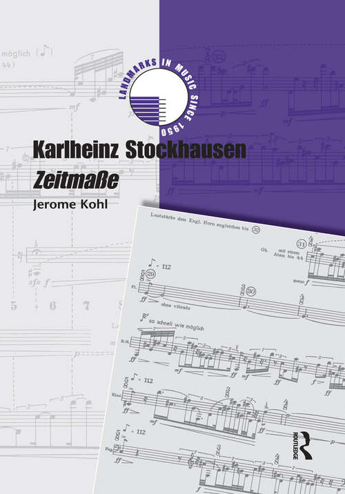 Book cover of Karlheinz Stockhausen: Zeitma�