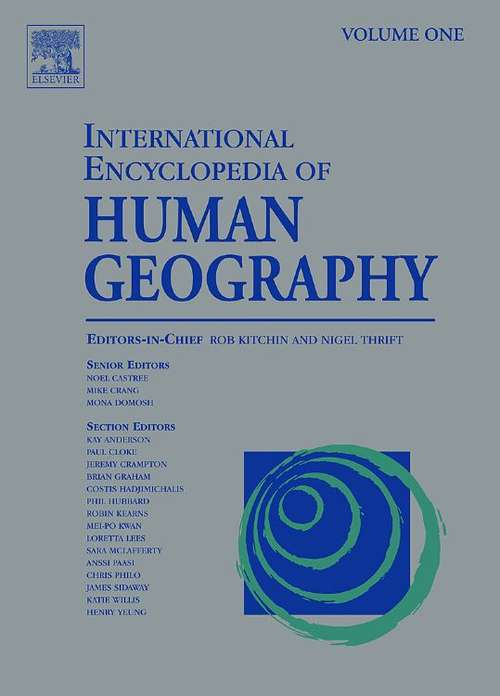 Book cover of International Encyclopedia Of Human Geography (PDF) Volume IIX