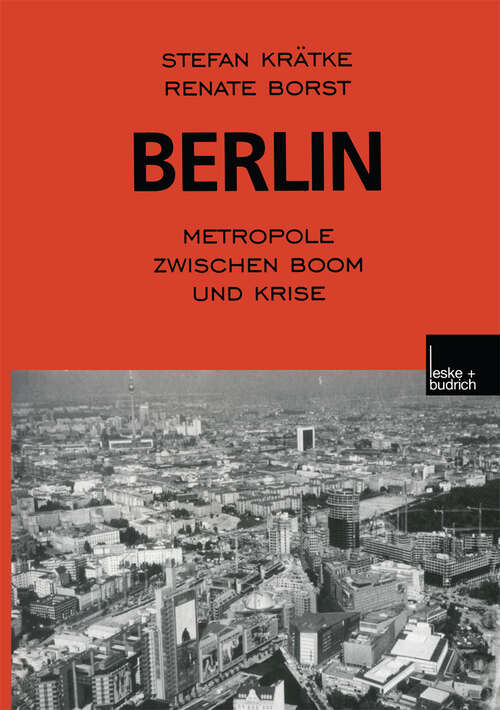 Book cover of Berlin: Metropole zwischen Boom und Krise (2000)