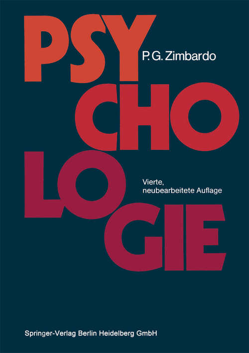 Book cover of Psychologie (4. Aufl. 1983)