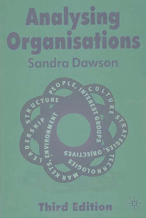 Book cover of Analysing Organisations (3rd ed. 1996)