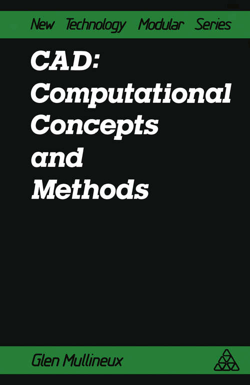Book cover of CAD: computational concepts and methods (1986)