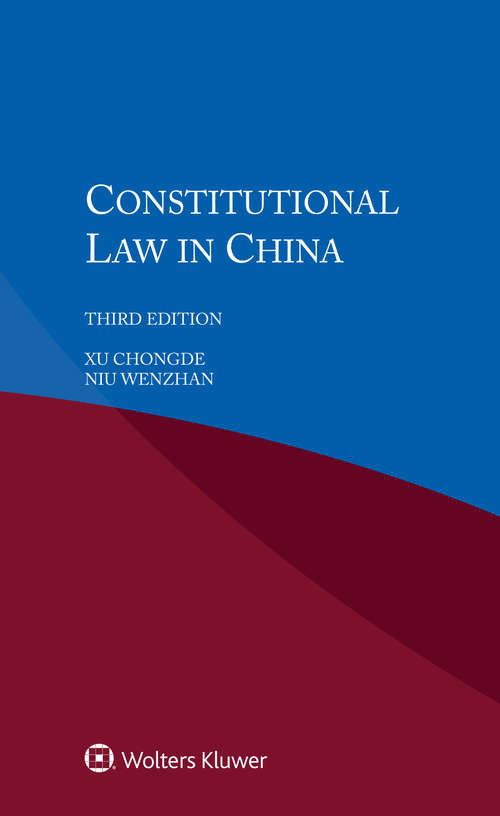 Book cover of Constitutional Law in China (3)