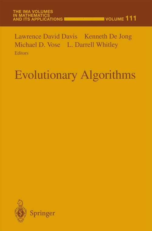 Book cover of Evolutionary Algorithms (1999) (The IMA Volumes in Mathematics and its Applications #111)