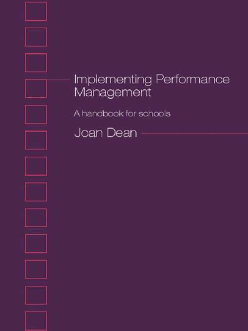Book cover of Implementing Performance Management: A Handbook for Schools