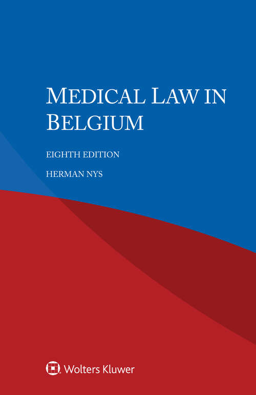 Book cover of Medical Law in Belgium (8)