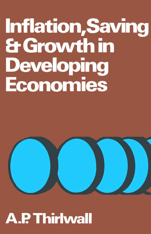 Book cover of Inflation, Saving & Growth in Developing Economies (1st ed. 1974)