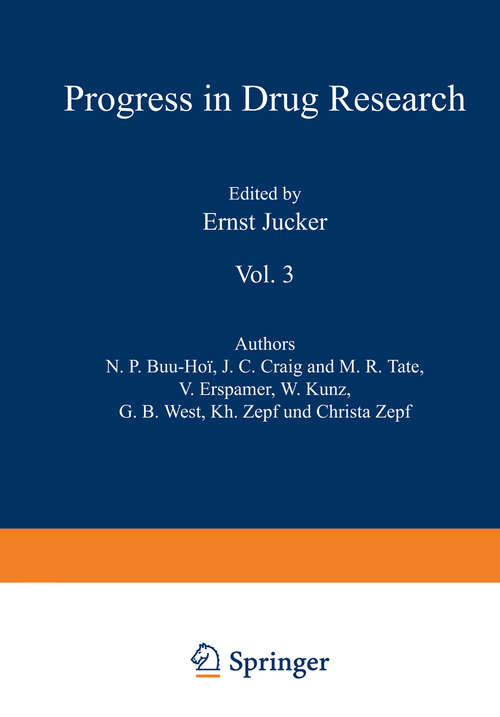 Book cover of Fortschritte der Arzneimittelforschung / Progress in Drug Research / Progrès des Recherches Pharmaceutiques: Vol. 3 (1961) (Progress in Drug Research #3)