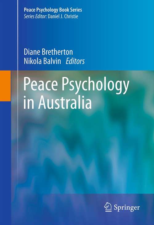 Book cover of Peace Psychology in Australia (2012) (Peace Psychology Book Series)