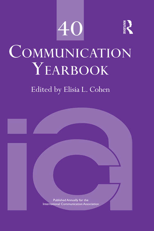 Book cover of Communication Yearbook 40
