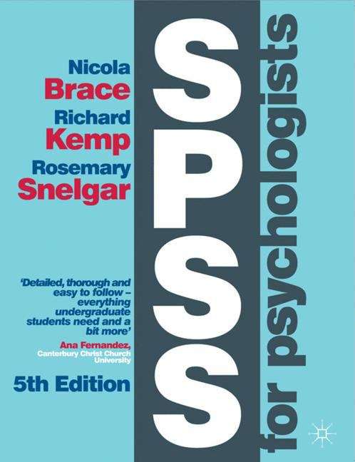 Book cover of Spss For Psychologists (PDF)
