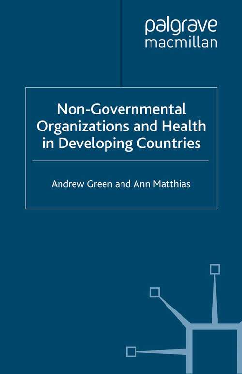 Book cover of Non-Governmental Organizations and Health in Developing Countries (1997)