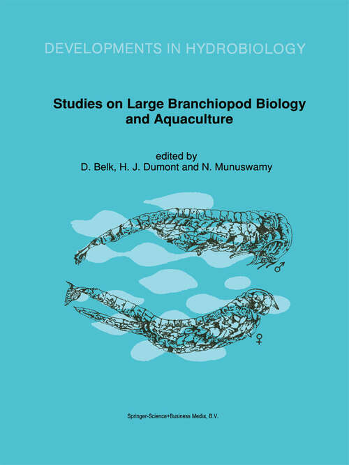 Book cover of Studies on Large Branchiopod Biology and Aquaculture (1991) (Developments in Hydrobiology #64)