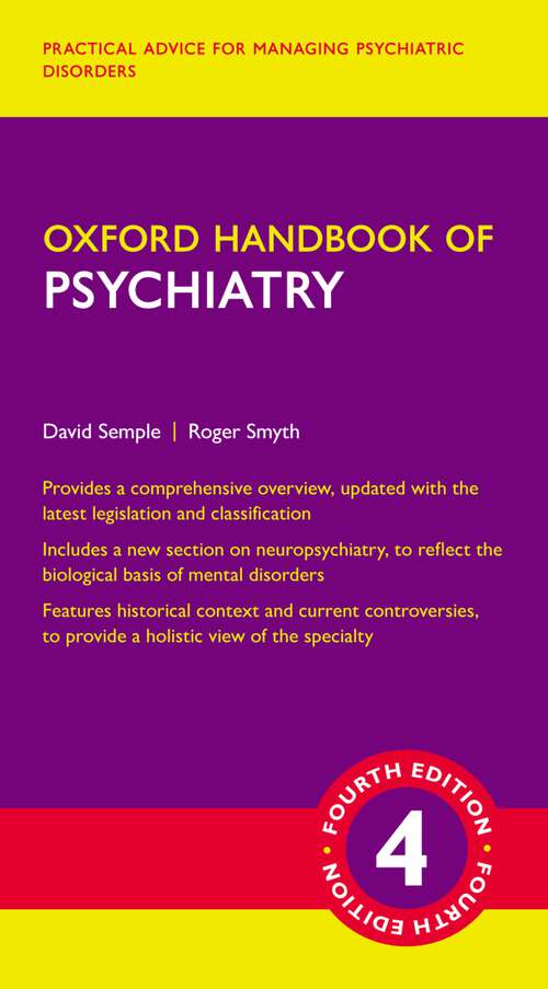 Book cover of Oxford Handbook of Psychiatry (Oxford Medical Handbooks)