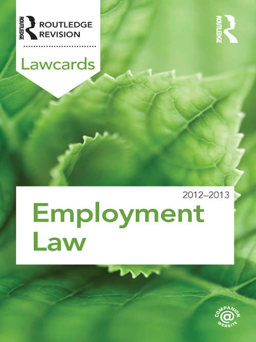 Book cover of Employment Lawcards 2012-2013 (8) (Lawcards)