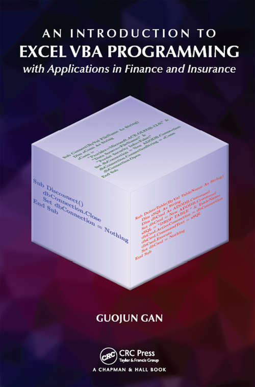 Book cover of An Introduction to Excel VBA Programming: with Applications in Finance and Insurance