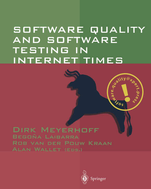 Book cover of Software Quality and Software Testing in Internet Times (2002)