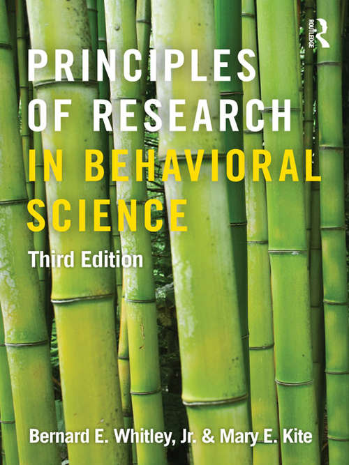 Book cover of Principles of Research in Behavioral Science: Third Edition