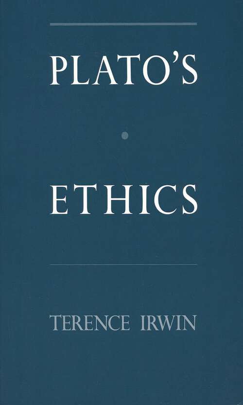 Book cover of Plato's Ethics