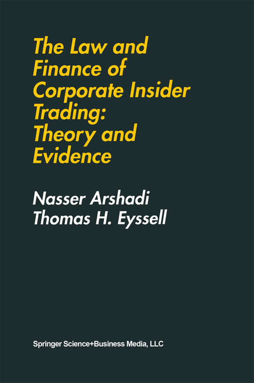 Book cover of The Law and Finance of Corporate Insider Trading: Theory and Evidence (1993)