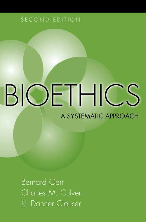 Book cover of Bioethics: A Return to Fundamentals (2)